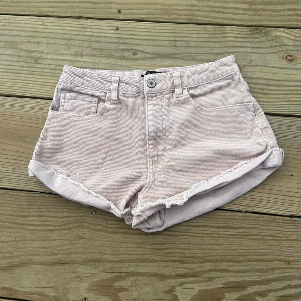 Forever 21 Pale Pink High-Rise Denim Cutoff Shorts